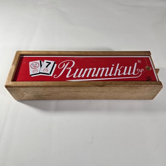 NEW Vintage Rummikub Made in Israel Game Set Rummi Rummy "Wood" Box NOS - Picture 1 of 13